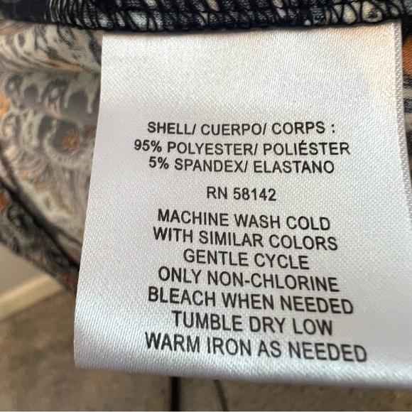 London Times Maxi Dress Front Slit Multicolor Sleeveless Size 12 Boho Beach - Picture 7 of 10